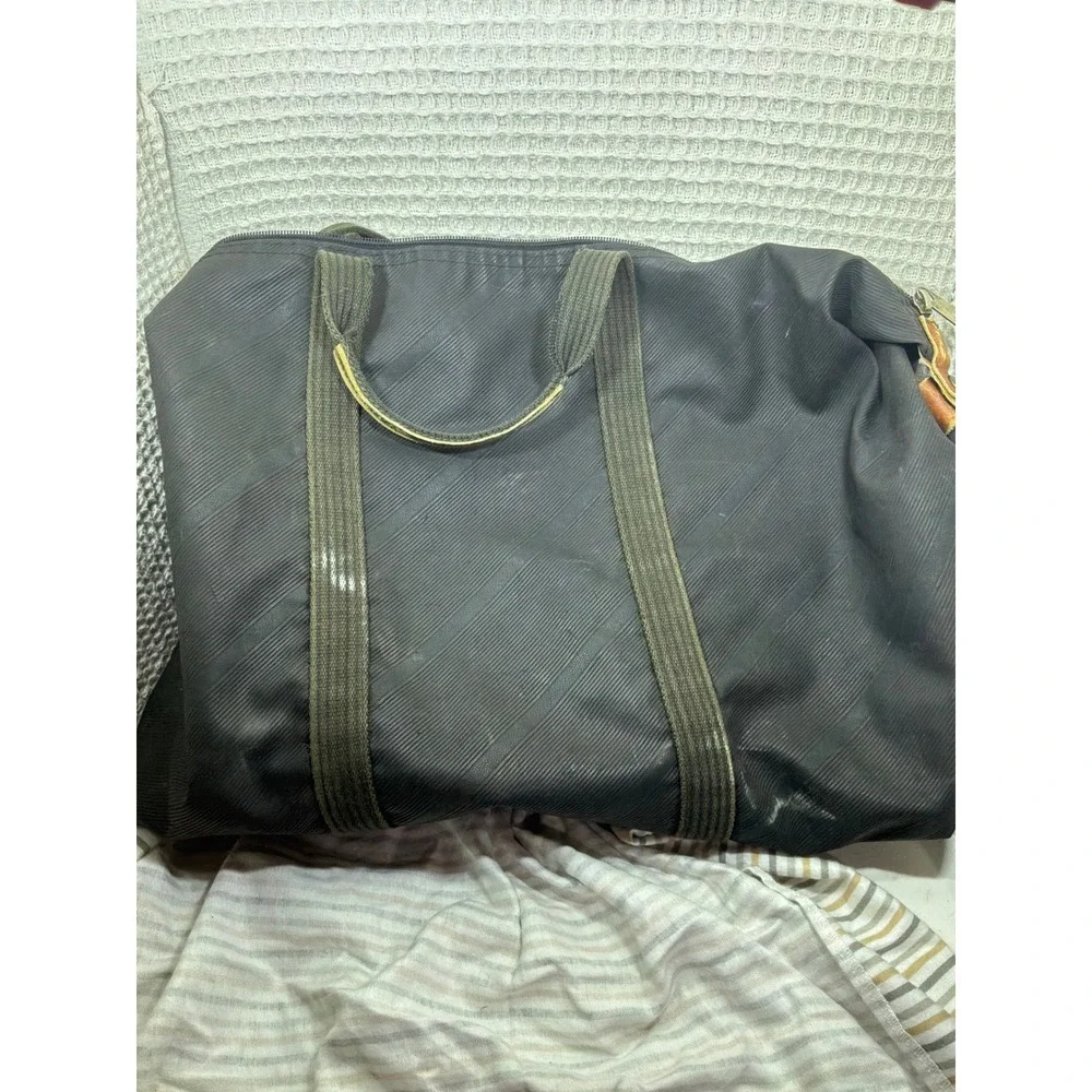 [Gorpcore] Unisex Chanterelle Duffle Bag Large Black‎ Ribbed Rubber Leather
